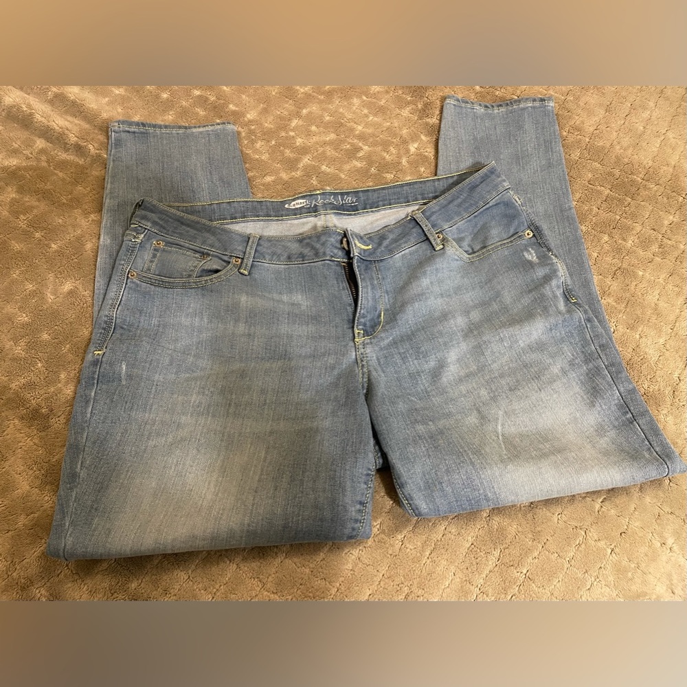 Old navy size 16 p light blue rock star